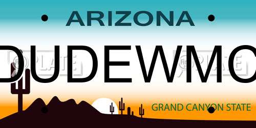 DUDEWMC Arizona License Plate
