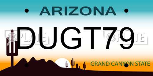 DUGT79 Arizona License Plate
