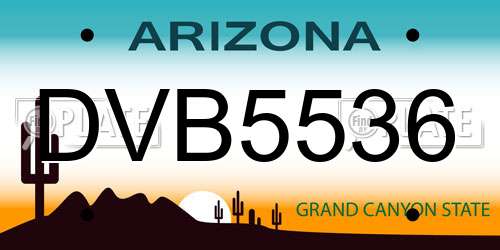 DVB5536 Arizona License Plate