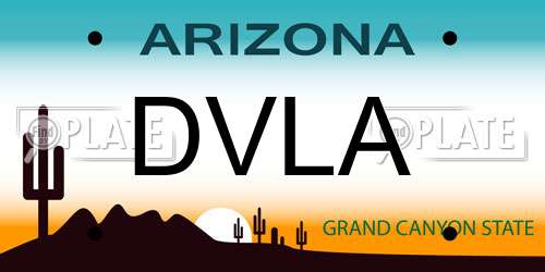 DVLA Arizona License Plate