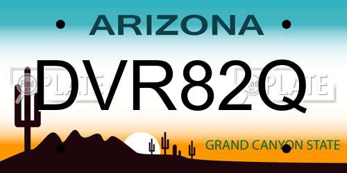 DVR82Q Arizona License Plate