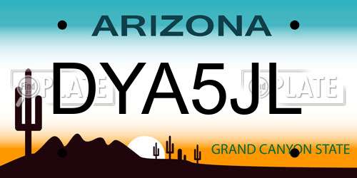 DYA5JL Arizona License Plate
