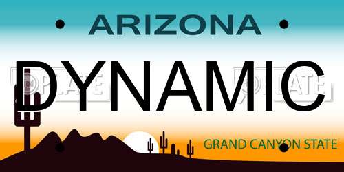 DYNAMIC Arizona License Plate