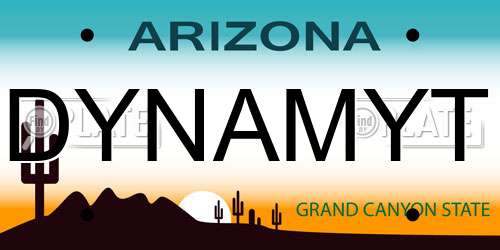 DYNAMYT Arizona License Plate
