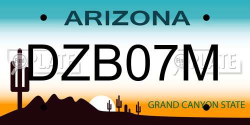 DZB07M Arizona License Plate