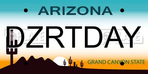 DZRTDAY Arizona License Plate