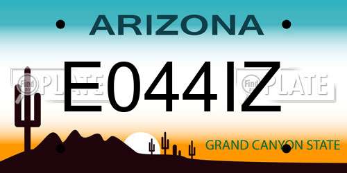 E044IZ Arizona License Plate