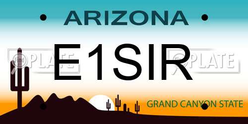 E1SIR Arizona License Plate
