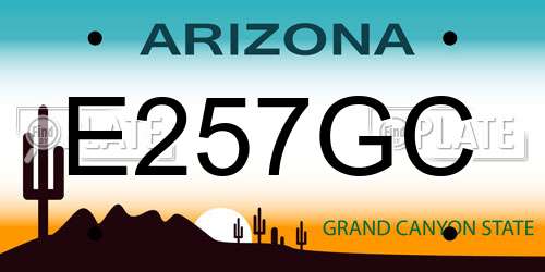 E257GC Arizona License Plate
