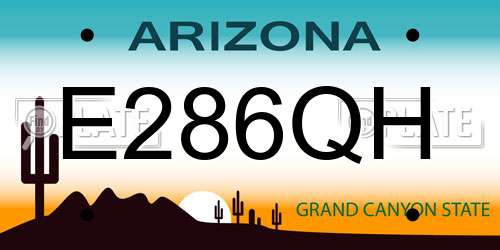 E286QH Arizona License Plate