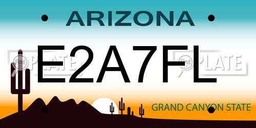 E2A7FL Arizona License Plate