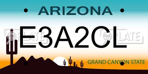 E3A2CL Arizona License Plate