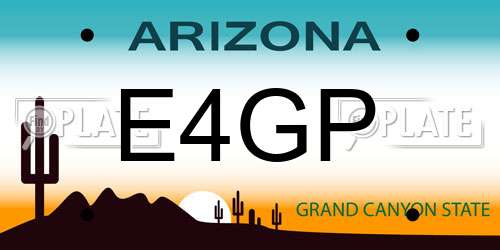 E4GP Arizona License Plate