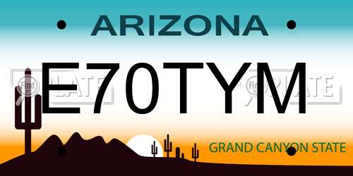E70TYM Arizona License Plate