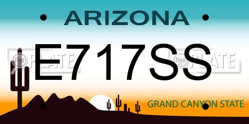 E717SS Arizona License Plate