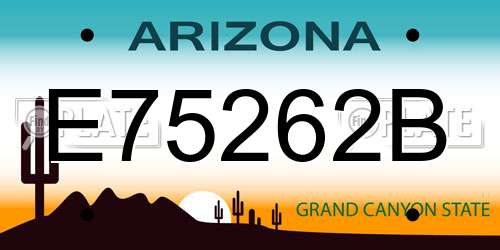 E75262B Arizona License Plate