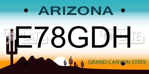 E78GDH Arizona License Plate