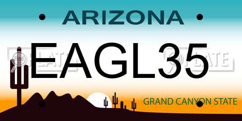 EAGL35 Arizona License Plate