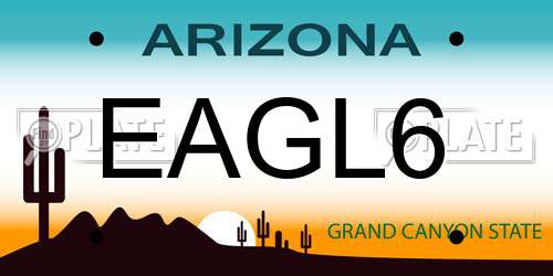 EAGL6 Arizona License Plate