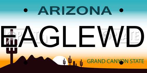EAGLEWD Arizona License Plate