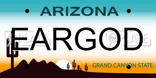 EARGOD Arizona License Plate
