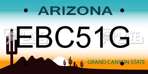 EBC51G Arizona License Plate