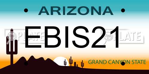 EBIS21 Arizona License Plate