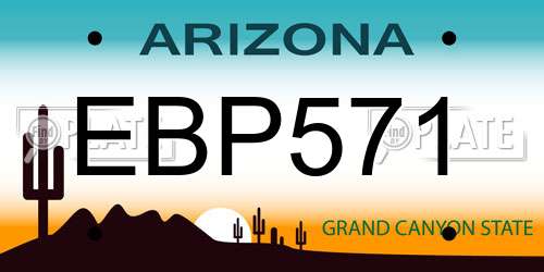 EBP571 Arizona License Plate