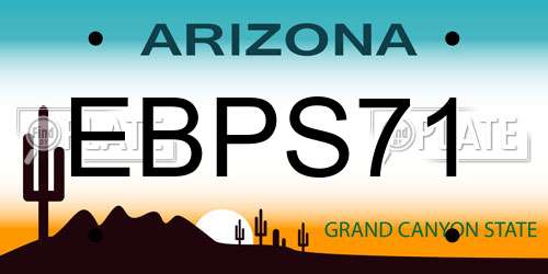 EBPS71 Arizona License Plate