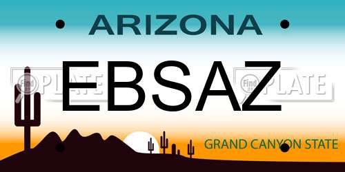 EBSAZ Arizona License Plate