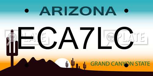 ECA7LC Arizona License Plate