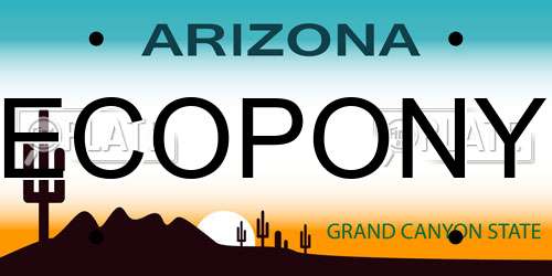 ECOPONY Arizona License Plate