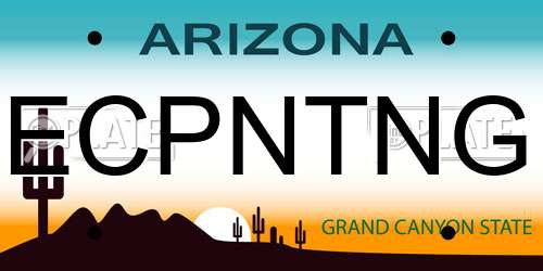 ECPNTNG Arizona License Plate