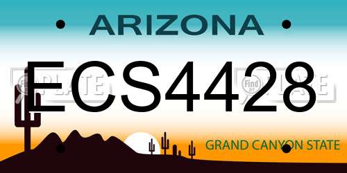 ECS4428 Arizona License Plate