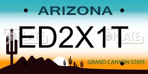 ED2X1T Arizona License Plate