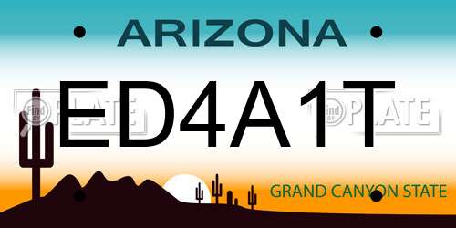 ED4A1T Arizona License Plate