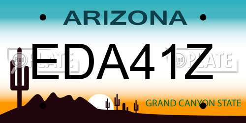 EDA41Z Arizona License Plate