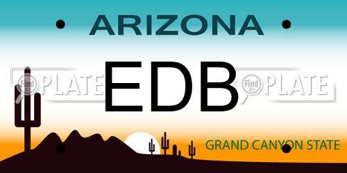 EDB Arizona License Plate