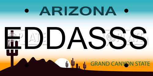 EDDASSS Arizona License Plate