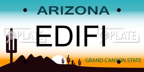 EDIFI Arizona License Plate