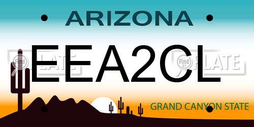 EEA2CL Arizona License Plate