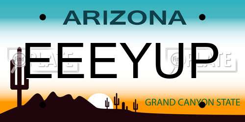 EEEYUP Arizona License Plate