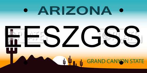 EESZGSS Arizona License Plate