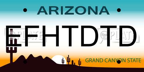 EFHTDTD Arizona License Plate