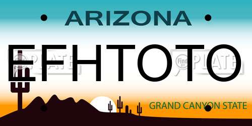 EFHTOTO Arizona License Plate