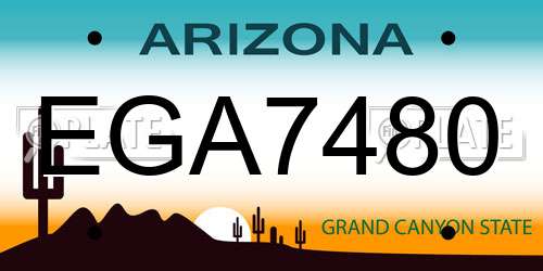 EGA7480 Arizona License Plate