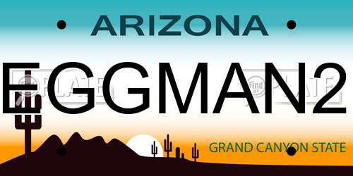 EGGMAN2 Arizona License Plate