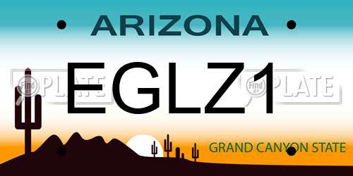 EGLZ1 Arizona License Plate