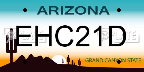 EHC21D Arizona License Plate