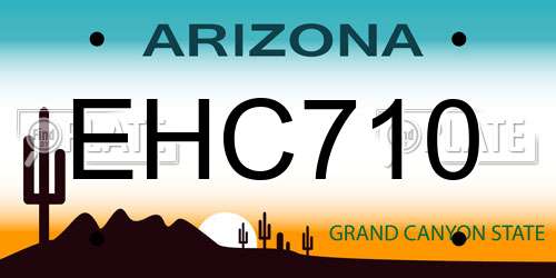 EHC710 Arizona License Plate